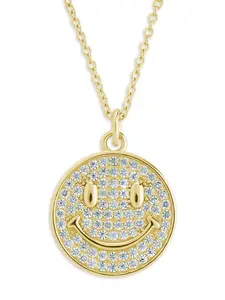 Pave CZ Positivity Pendant Necklace