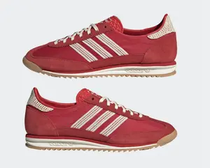 Adidas SL 72 OG Scarlet Red Crochet Knit Pack Women's Sneaker - Authentic New Casual Fashion Shoes JI2746