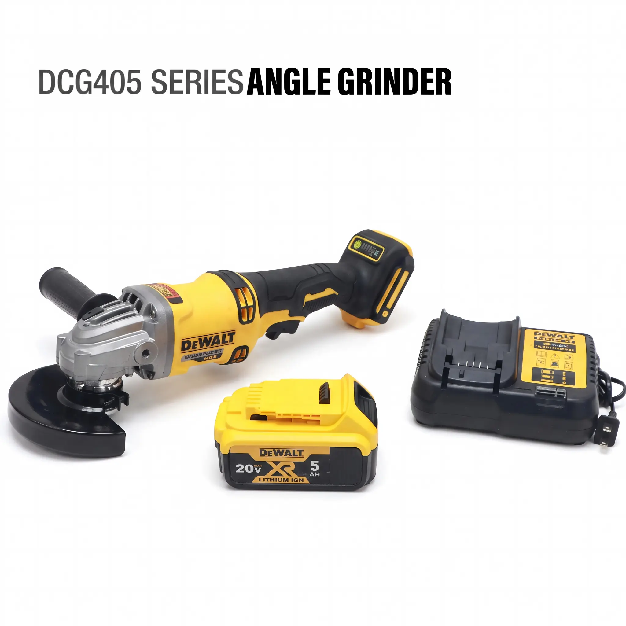 DEWALT DCG405 Angle Grinder, 125mm Cutting Disc, M10/M14 Spindle Thread, 9000 RPM High-Speed Tool for Metalworking & Plumbing Installation with Serrated Pink Pocket Knife multi-functional hand torque hand tool portable brushless power homedecor automotive