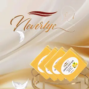 Neverlye Lemon Soap Bar - Even Tone Skin Clear Skin Shrink Pores - 150G - Natural Formula 4 pcs