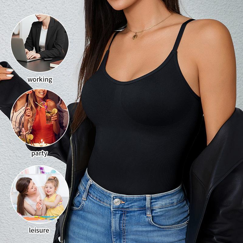 Seamless shaping Camisole tank top for women tummy control slimming cami with scoop neck breathable soft fabric multi color options