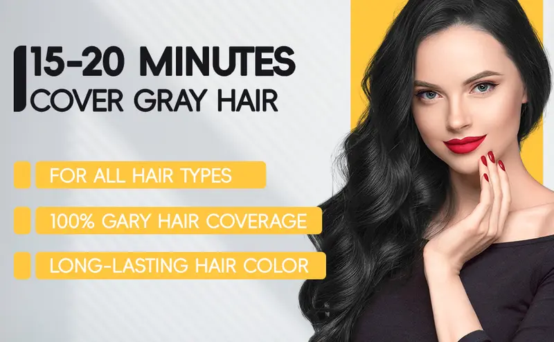KAISASA 3-in-1 Black Hair Color Shampoo - Alcohol-Free Cleanser, Conditioner with Ginseng Extract, Herbal Gray Coverage, Natural Plant Care, Restores Functionality, 15-20 Minute Home Application, for Adults (400ml, 36 Months Shelf Life) KAISASA 3-in-1 Black Hair Color Shampoo - Alcohol-Free Cleanser, Conditioner with Ginseng Extract, Herbal Gray Coverage, Natural Plant Care, Restores Functionality, 15-20 Minute Home Application, for Adults (400ml, 36 Months Shelf Life)