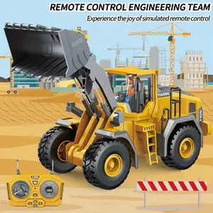 9-Channel Metal RC Wheel Loader Remote Control Kids Construction Play Toys with Realistic Lights and Sound 1:20 Scale Tractor Toys for 3+ Boys Perfect 2024 Kids Birthday Gift for Ages 6+