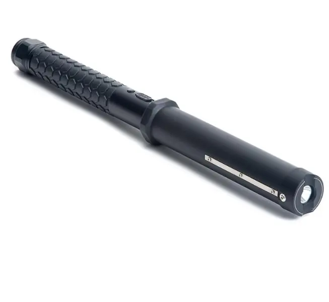 Rechargeable LED Flashlight Torch - Compact 120 Lumens, Rubberized Grip, Yellow, for Home Improvement, Outdoor Illumination
