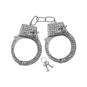 Rhinestone Metal Costume Cuffs – Decorative Accessory for Parties, Photos & Displays