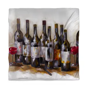 Begin Home Decor 3817-SWCQ-GA35 Contemporary Red Wine Queen Size Duvet Cover - Brown Home Decor Bedding