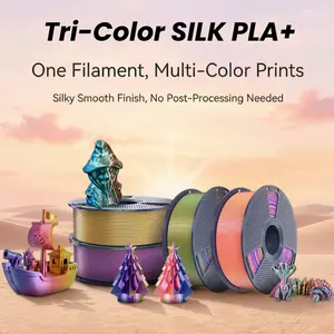 SUNLU Tri-color SILK Filament 1KG | Vibrant colors, no clogging, no stringing