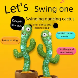 Dancing Cactus Talking Cactus Singing Dancing Music Recording Function Toy Remote Control Bluetooth Baby Soothing Artifact Plush Toy Children's Toy Gift App-Controlled AI Robot Dog ai robot dog
