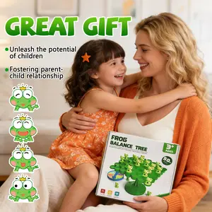 Frog Balance Game Toys,Balance Game Tree Two-Player Parent-Child Interactive Family Tabletop Puzzle Toy,Frogs Board for Kids and Adults set , gift