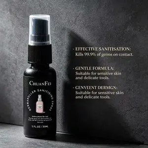 Beauty Tool Disinfectant Spray - For Derma Rollers & Hair Curlers | 75% Alcohol Kills Germs | 30ml Quick-Dry Formula | Prevent Bacteria Buildup | Home & Salon Use