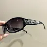 Punk Style Flower Pattern Glasses, Casual Stylish Glasses, Stylish Glasses, Vintage Trendy Glasses for Women & Men, Fashion Accessories for Everyday Use and Outdoor Activities