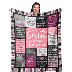 Sister Gifts from Sis, Sisters Birthday Gift Idea, Best Sister Ever Gift for Women, Birthday Gifts for Sisters, Sis Soft Throw Blanket