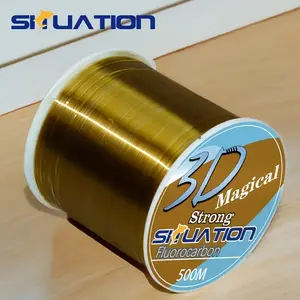 SIIUATION 500m 547YDS Golden Nylon Fishing Line Giant Fishing Line Large Fishing Line Main and Auxiliary Universal Fishing Line Super Soft Fishing Line Super Stretching Nylon Line 10LB 15LB 20LB 28LB 32LB 40LB