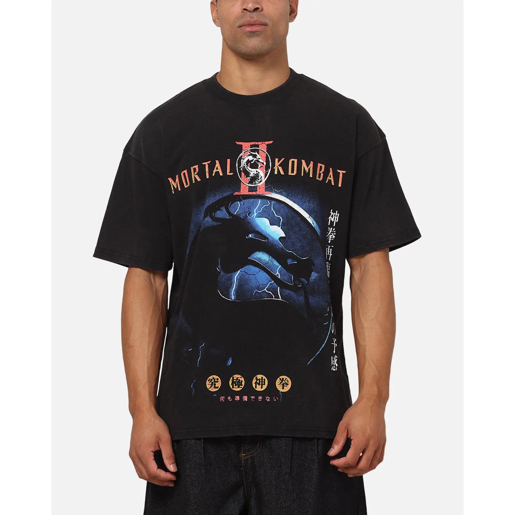 73Studio X Mortal Kombat 2 Vintage T-Shirt Black Acidwash 73Studio X Mortal Kombat 2 Vintage T-Shirt Black Acidwash