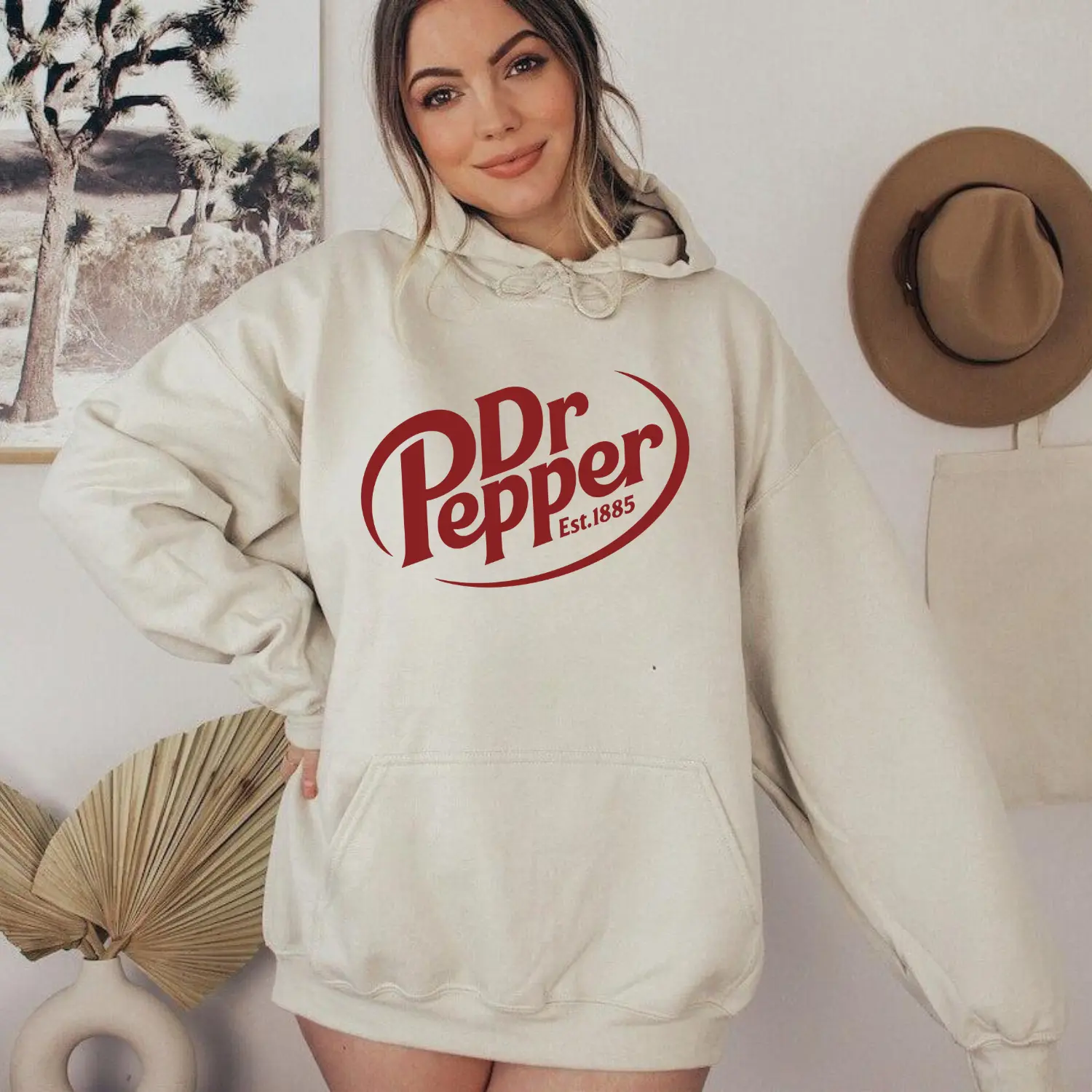 Dr. Pepper Sweatshirt Hoodie, Dr Pepper Lover, Dr Pepper Gift, Gift For Girlfriend - Cotton and Polyester Fabric - Classic Fit and Crew Neckline