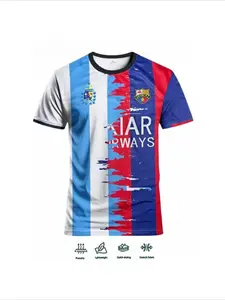Argentina Barcelona 3D Print T-Shirt Blue White Red Family Matching Breathable Quick-drying Sports Casual Top