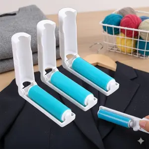 Portable Sticky Lint Roller, Powerful Pet Hair Remover for Clothes, Efficient Fabric Cleaner for Sofa Bedding, Lint Ball Remover No Residue