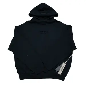 Fear of God Essentials Jet Black Hoodie