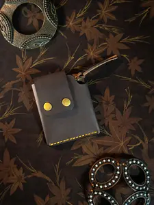 Handcrafted Leather Wallet for Men Button Closure Slim Design Card Holder Gift for Boyfriend Durability and Elegance