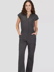 koi Solis Anja Women's 9-Pocket STRETCH Zip Front Dolman Sleeve Scrub Jumpsuit