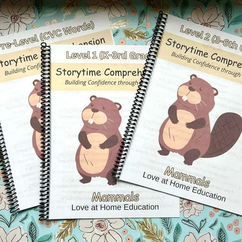 Storytime Comprehension: Building Confidence through Reading (CVC, K-8) Mammals theme