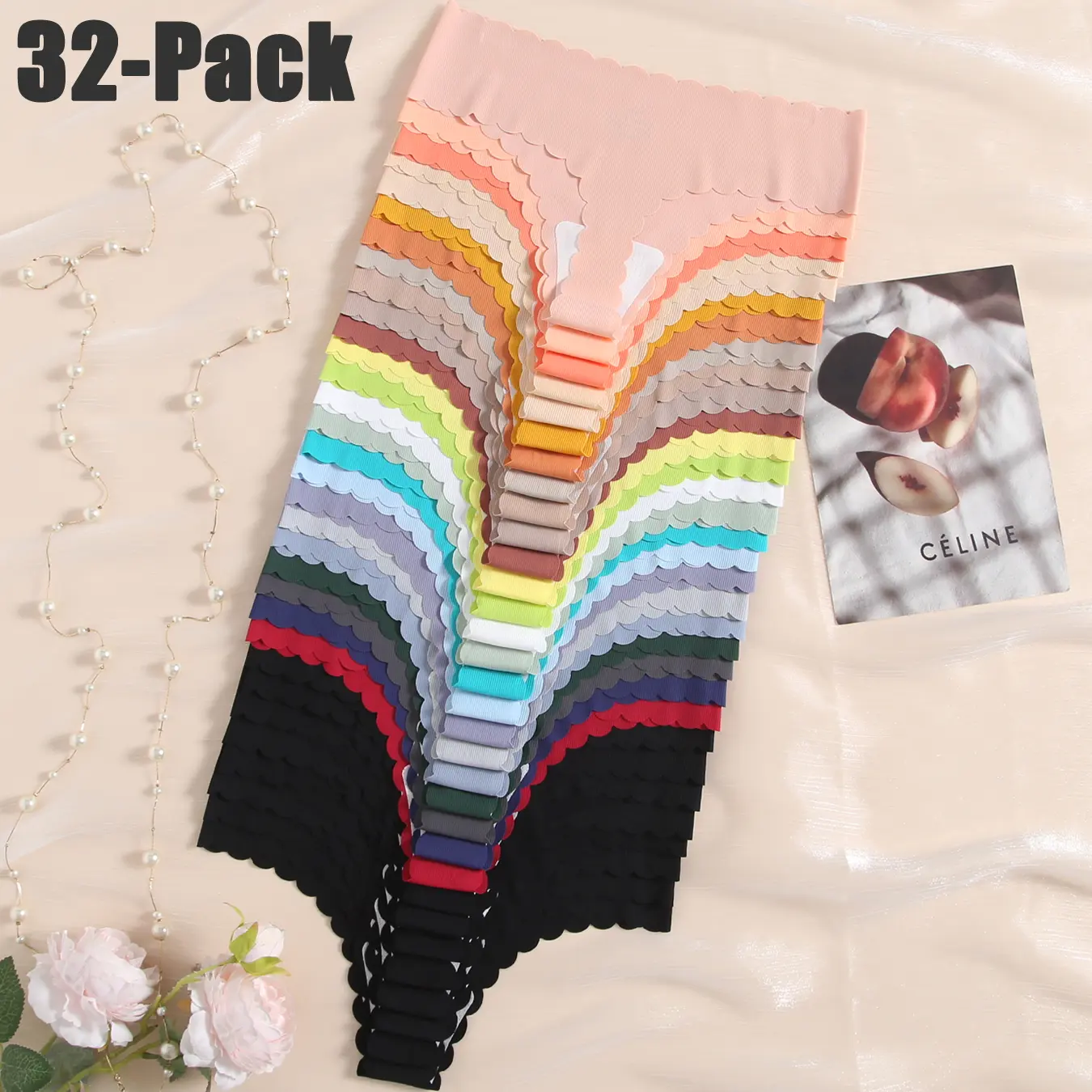 32-Pack  Comfy Thongs, Seamless for Sport Yoga, for Spring for Summer, for Holiday, Underwear & Panties   # women everyday wear