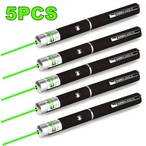 5-Pack Laser Pointer Pens for Presentation & Cat Play - Rechargeable Mini Laser Light for Teachers, Office Meetings, and Pet Training