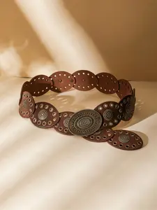 Boho Style Women's Waist Belt, Western Design, Perfect Accessory for Casual & Daily Wear, Fashion Patchwork Belt