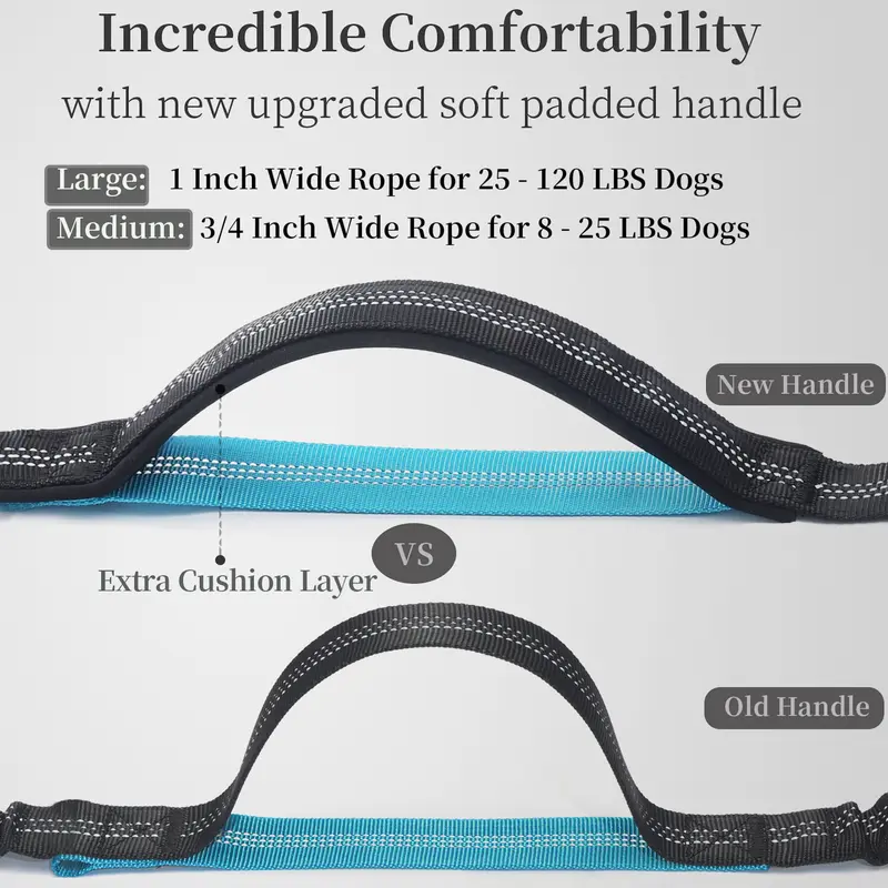 iYoShop Hands Free Dog Leash with Zipper Pouch, Dual Padded Handles and Durable Bungee for Walking, Jogging and Running Your Dog 3