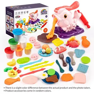 Colorful Clay Dough, Handmade DIY Pasta Maker, Dessert Cake Bread Mold Model Toy, Creative Playset for Kids & Adults