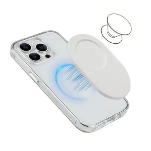 Magnetic Phone Grip Base for Apple Phones, Clear Marked Fastening Areas, Easy Installation, Stable and Portable Design, Secure Holder Smartphone, Accessories