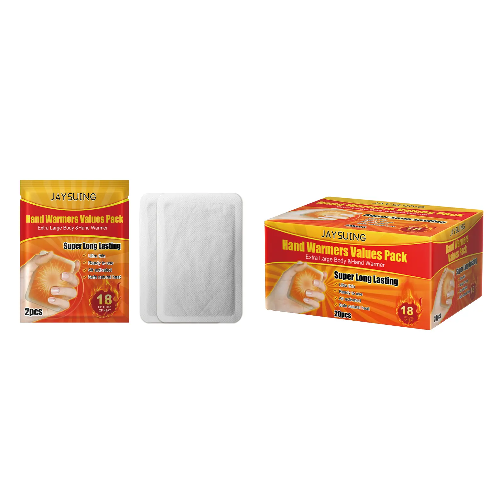 Self Heating Warm Patches (20Pcs), Portable Fast Warming Heat Patches for Waist & Belly, Disposable Body Warmers extendable back scratcher