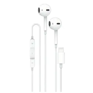 1pc Lightning Wired Earphones for iPhone, Supports Music and Video Calls, Ideal for Sports, Requires Bluetooth-compatible Connection, Sports Earbuds