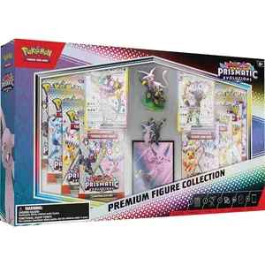 Pokémon TCG: Scarlet & Violet-Prismatic Evolutions Premium Figure Collection, Non-Sports Trading Card Box Set