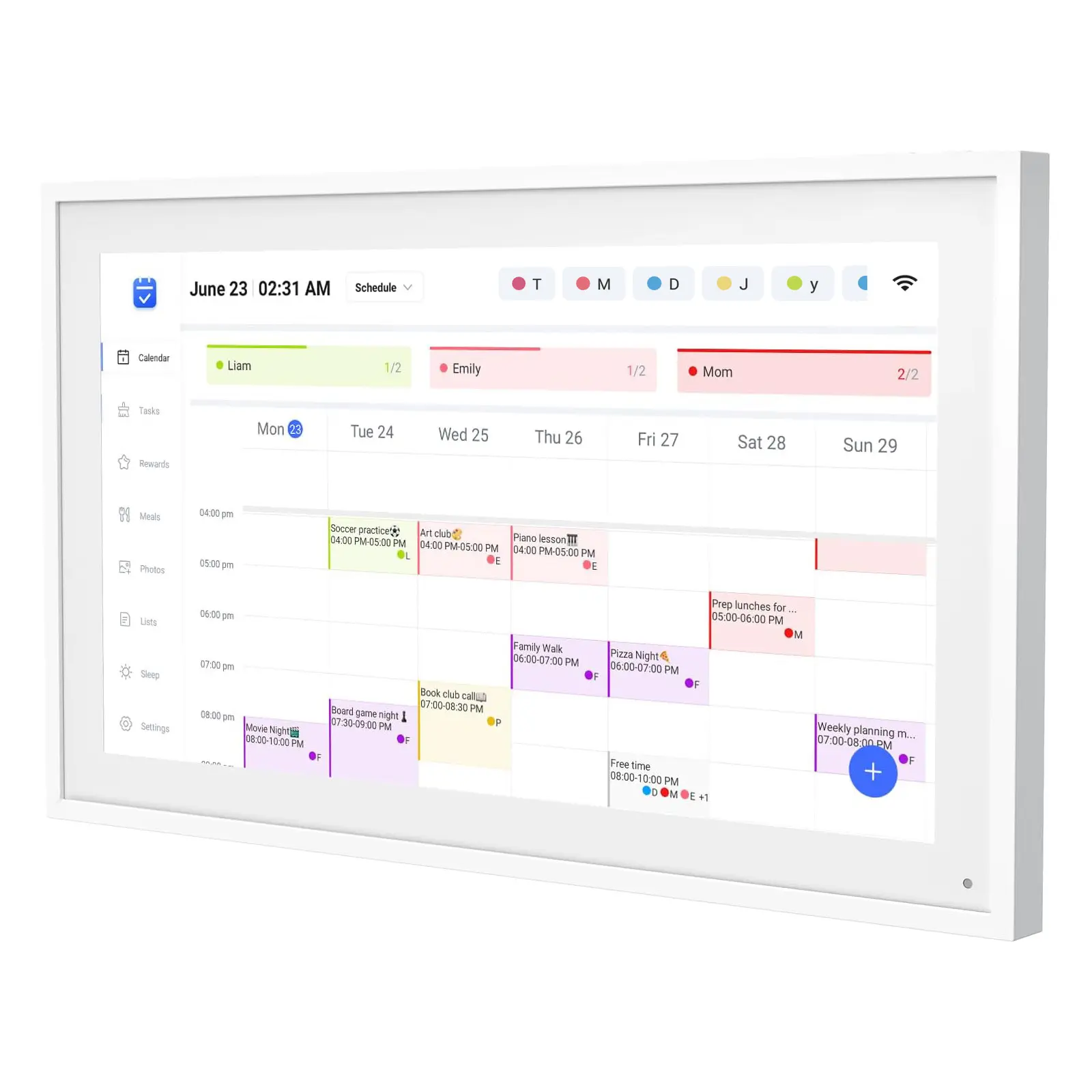 Smart Digital Calendar, Wall Electronic Calendar, IPS Full HD Touch Screen Display for Family Meal Planner Support - Streamline Household Organization summerwins