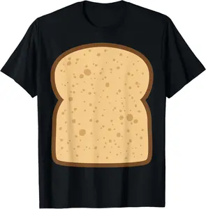 100% Cotton Unisex Sliced Bread Toast Matching Shirts DIY Halloween Costume T-Shirt