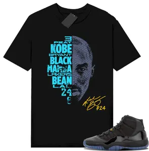 Gamma Blue 11s Sneaker Match Tees Black MAMBA Unisex Streetwear