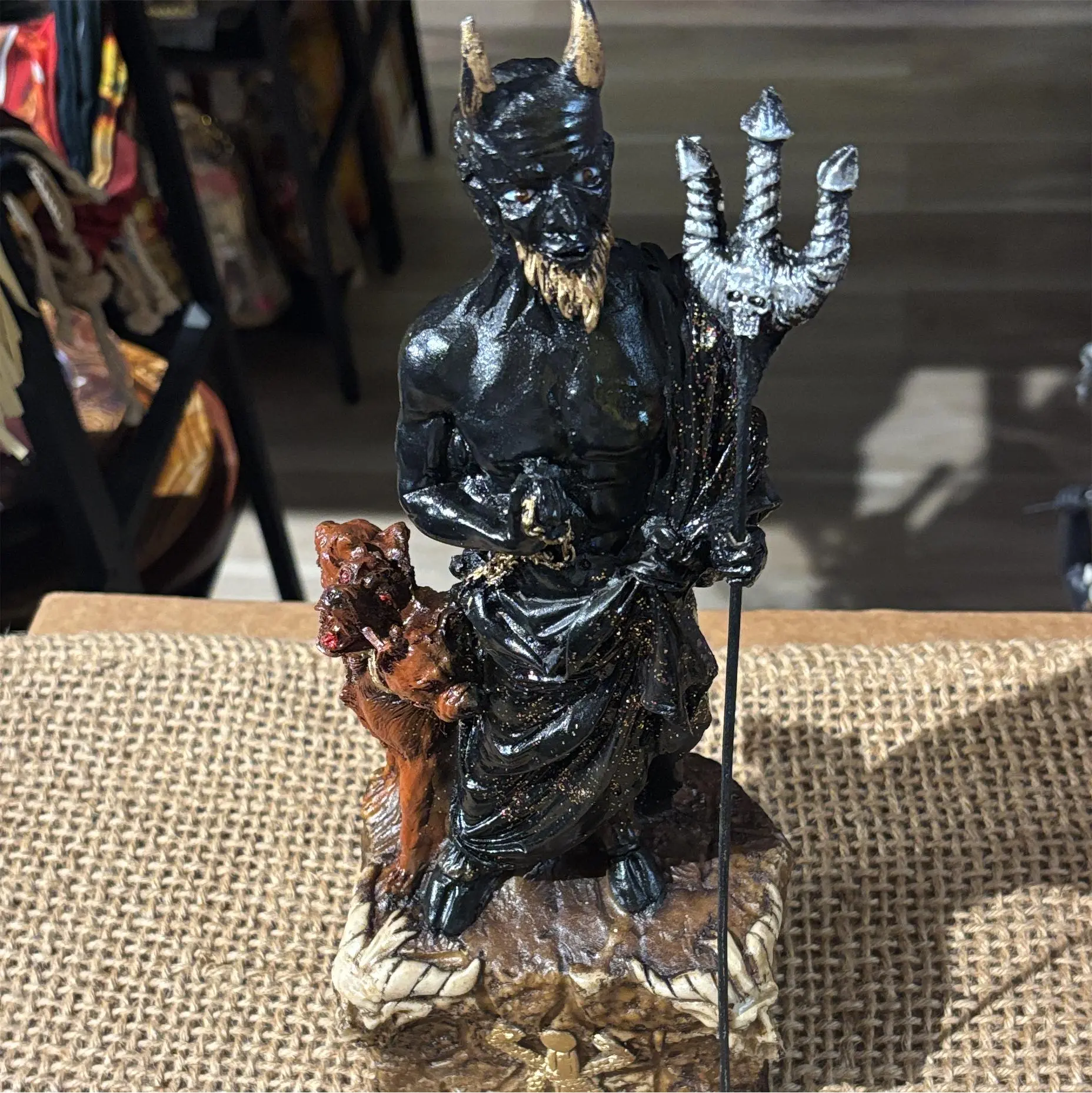 Angelito Negro Black Angelic Figure Statue, 14 in Statement Home Decoration, Desk Ornament for Home Supplies
