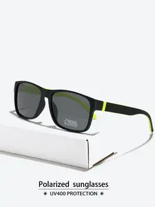 Unisex Simple Style Tinted Lens Polarized Sunglasses, Trendy Casual Sunglasses for Everyday Use, Fashion Accessories for Outdoor Activities