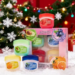 7g*4pcs Lip Balm Gift Box, 4 Flavors, Lipstick Base, ColorlessLip Mask, Party Supplies Gifts, Christmas Gifts for Men andWomen, Souvenir Gifts, Long-Lasting Moisturizing andNourishing