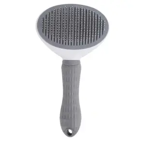 Pet Brush - Gray, Soft Bristles for Dogs & Cats