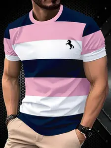 This Polyester Fiber Men'S T-Shirt Is The Perfect Blend of Style And Functionality. Made from High-Quality Polyester Fabric, It Boasts Excellent Abrasion Resistance And Wrinkle Resistance
