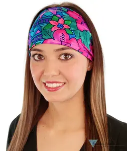 Reversible Stretch Headband – Stylish and Comfortable - Hawaiian Flowers