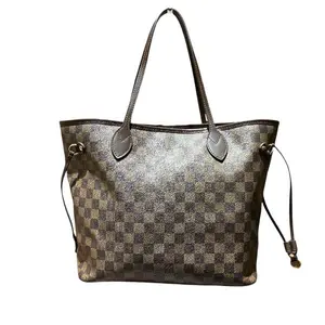 Pre-owned Louis Vuitton Canvas Tote Bags Neverfull MM Damier Shoulder Bag