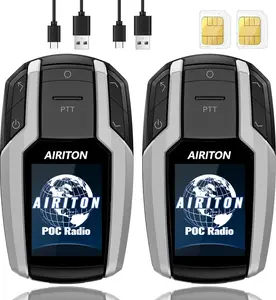 Walkie Talkies Unlimited Range Nationwide Long Distance 5000 Miles Handheld 4G LTE POC Two Way Radio Push to Talk Over Cellular Radio (2 with SIM Card)