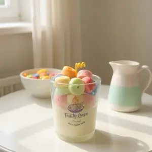 Fruity Loops Candle - Smells Just Like Fruity Loops Perfect Fun Candle with Colorful Fruit Scent for Home Decor