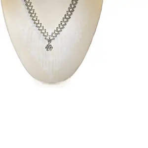 Floral Rhinostone Pendant Necklace Evening Set