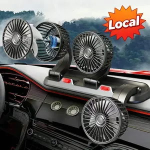 5V USB 3-Head Car Fan Portable - 360-Degree Rotation Fanan, 3 Speed Settings, Aromatherapy Slot for SUVs, Trucks (Automotive Interior Accessory)