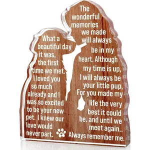 Acrylic Dog Memorial Gift for Loss of Pet, Unique Personalized Bereavement Sympathy Keepsake for Women & Dog Lovers, Condolence Ideas for Pets
