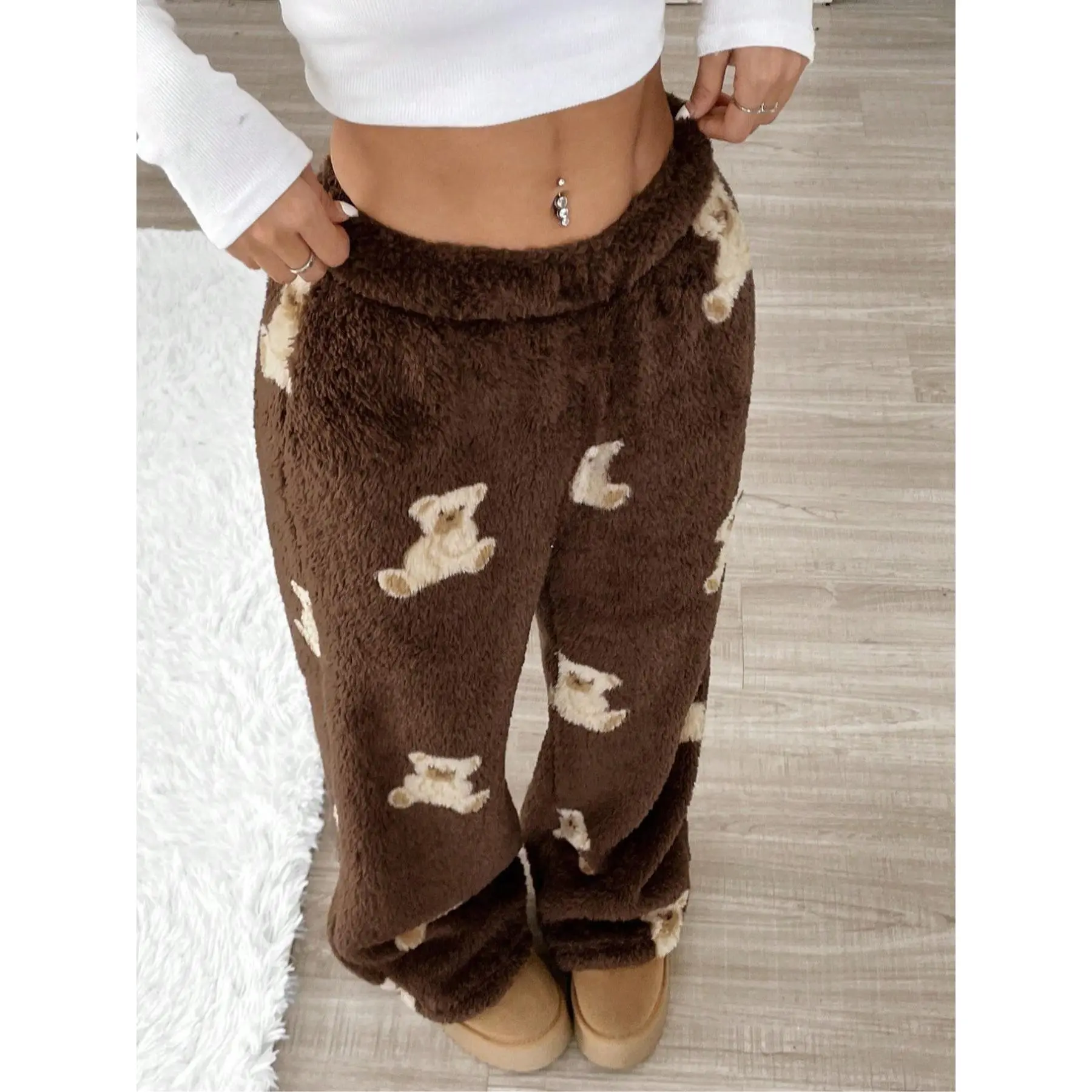 Brown teddy bear without straps=thickene